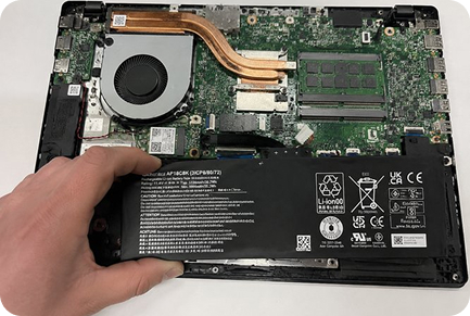 Замена аккумулятора acer